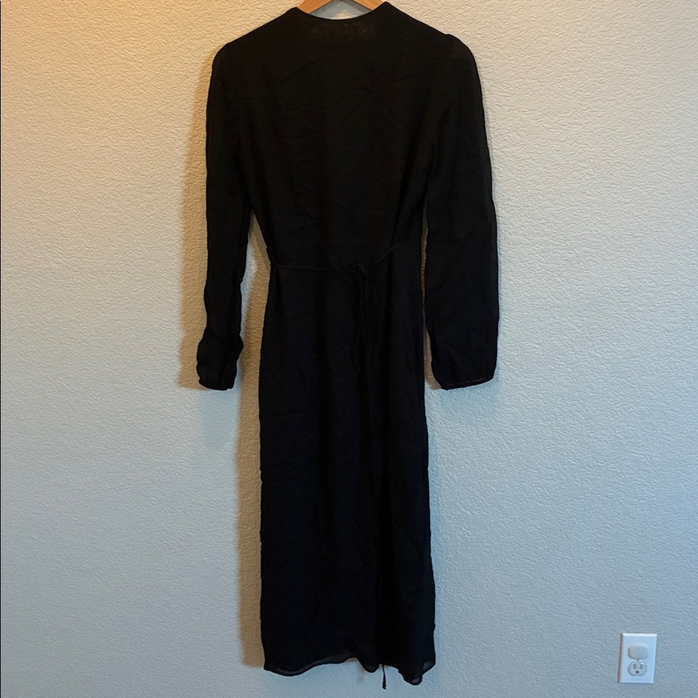 Reformation Black wrap Dress - Picture 4 of 6